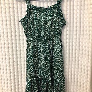 Beachsissi green dot tie back mini dress